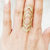 Lady's Vintage Estate Diamond Ring 18k Yellow Gold Cocktail Ring 2.50 CTW G-H SI