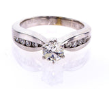 Natural Genuine Round Cut 14k White Gold Diamond Engagement Ring 0.86 CTW G I1