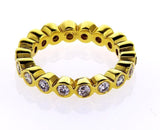 Diamond Ring Round Cut G-H SI1 14K 1CT White Gold Infinity Bezel Set $3,000