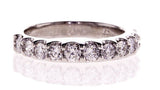 1CT G/VS2 Diamonds Ring Eternity Band 14k White Gold Natural Round Cut Size 4.5