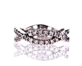 Diamond Wedding Band 0.40 Carat G SI1 Women's 18k White Gold Natural Round Cut