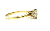 0.89 CT F I1 14k Gold Engagement Ring Diamond GIA Certified Natural Round Cut
