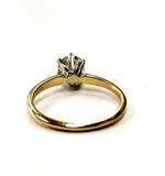 0.89 CT F I1 14k Gold Engagement Ring Diamond GIA Certified Natural Round Cut