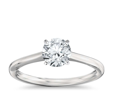 0.50 Carat Diamond Solitaire Engagement Ring F I2 Appraised Natural Round Cut