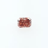 GIA Certified Natural Radiant Cut Rare Fancy Deep Orangy Pink Diamond 0.57 Ct