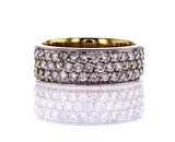 1CT F /VS1 Clarity Cocktail Diamond Ring Natural Round Cut 14k White Gold Size 5