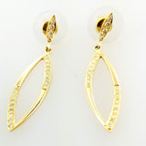 Natural Diamond Ladies Drop Earrings 0.50 Carat 22k Yellow Gold GAL Certified
