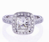 2.37 CT G/SI2 ENGAGEMENT RING 18K Gold Natural Princess Cut Diamond Certified