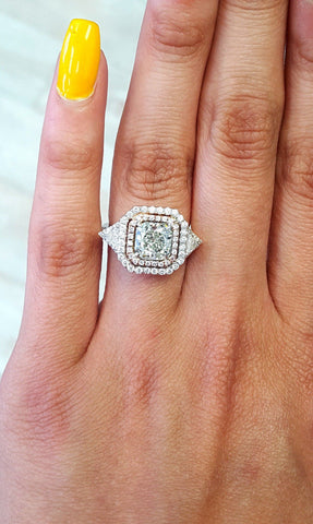 Alma 18ct Emerald Cut Diamond Engagement Ring | Nekta New York