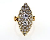 Antique Vintage Estate Diamond Ring 14k Yellow Gold Unique Design 2.50 CTW G VS1