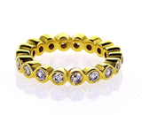 Diamond Ring Round Cut G-H SI1 14K 1CT White Gold Infinity Bezel Set $3,000