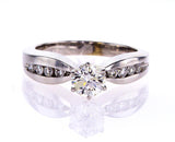 Natural Genuine Round Cut 14k White Gold Diamond Engagement Ring 0.86 CTW G I1