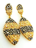 Fancy Brown Chocolate Diamond Drop Earrings 16 Carats GAL Certified 22k Gold