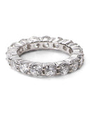 1.48 CTW Eternity Band Ring Certified 14k White Gold Natural Round Diamonds
