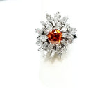 GIA Certified 100% Natural Rare Fancy ORANGE Round Cut Diamond Ring 3.66 CT