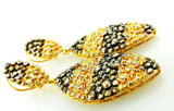 Fancy Brown Chocolate Diamond Drop Earrings 16 Carats GAL Certified 22k Gold