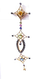 Diamond Drop Earrings 2.70 CTW Ladies 14k Yellow Gold Multi Color Gemstone
