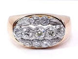 Cluster Natural Diamond Ring 1.50 CT G-H Color SI1- SI2 Clarity 18k Rose Gold