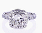 2.37 CT G/SI2 ENGAGEMENT RING 18K Gold Natural Princess Cut Diamond Certified