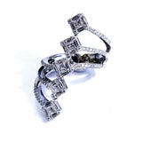 1.5CT Cocktail Illusion Wedding Diamond Ring 18K White Gold Natural Brilliant size 6'