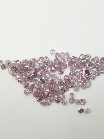 Natural Original Round Cut Rare Fancy Color Pink Loose Diamond 0.01ct 1.4mm