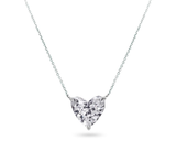 3/4 CT I/I1 Heart Shape Cut Brilliant Natural Diamond Necklace 14K GIA Certified