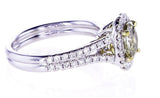 1 CT Natural Fancy Yellow Color Diamond Ring 18K Gold SI2 GIA Certified Oval Cut
