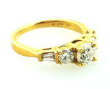 1 CT G/ I1 Natural Diamonds Round Cut Engagement Ring 18k Yellow Gold Size 7.5