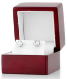 2 CT VS2 Princess Cut Diamond Solitaire Stud Earrings GIA Certified 14k Gold