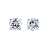 1.5 CT I VS2 Certified Diamond Studs Earrings 14k White Gold Natural Round Cut