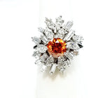 GIA Certified 100% Natural Rare Fancy ORANGE Round Cut Diamond Ring 3.66 CT