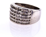 1.00 CT 14k White Gold G-H Color SI2 Clarity Natural Diamond Ring Round Cut
