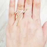 1.00 CTW G-H SI Lady's Vintage Estate Diamond Ring 18k Yellow Gold Cocktail Ring