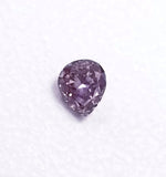 Fancy Purple Color Loose Diamond 0.23 CT GIA Certified Natural Gem Pear Cut