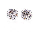 Diamond Studs Earrings 14K White Gold 1 1/2 CT GIA Certified Natural Round Cut