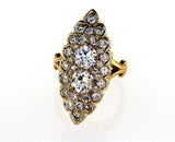 Antique Vintage Estate Diamond Ring 14k Yellow Gold Unique Design 2.50 CTW G VS1