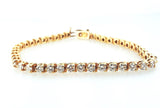 5 CT G-H VS2 Natural Diamond Tennis Bracelet GAL Certified 14k Solid Yellow Gold