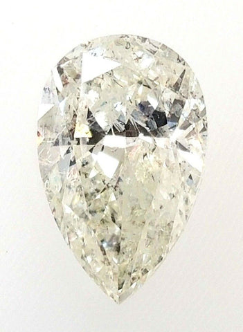 Real 1.71CT Loose Diamond K Color I1 Clarity Natural Pear Shape Cut Brilliant