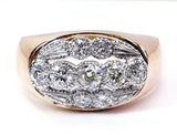 Diamond Ring Cluster Style 1.50 CT G-H Color SI1- SI2 Clarity 18k Rose Gold
