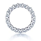 1.48 CTW Eternity Band Ring Certified 14k White Gold Natural Round Diamonds