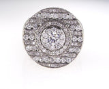 Men's Ice Natural Diamond Ring 6.75 CT F Color SI2 Clarity 14k White Gold