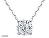 1 CT Solitaire Natural Diamond Pendant Necklace Round Cut Solid 14k White Gold