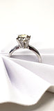 1.42CT Natural Diamond 14K White Gold Solitaire Ring Round Cut Brilliant Size 6