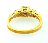 1 CT G/ I1 Natural Diamonds Round Cut Engagement Ring 18k Yellow Gold Size 7.5