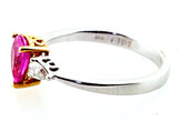 Fancy Purplish Pink Sapphire and Diamond Engagement Ring 1.20 CTW Retail $2500