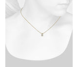 Diamond Solitaire Pendant in 14k Yellow Gold