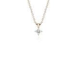 Princess-Cut Diamond Solitaire Pendant in 14k Yellow Gold (1/3 ct. tw.)