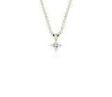 Princess-Cut Diamond Solitaire Pendant in 14k Yellow Gold (1/3 ct. tw.)