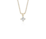 Princess-Cut Diamond Solitaire Pendant in 14k Yellow Gold (1/2 ct. tw.)