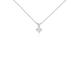 Princess-Cut Diamond Solitaire Pendant in 18k White Gold (3/4 ct. tw.)